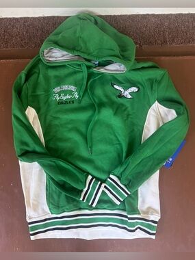 Ultra Game NFL Philadelphia Eagles Kelly Green Hoodie - Men’s Large